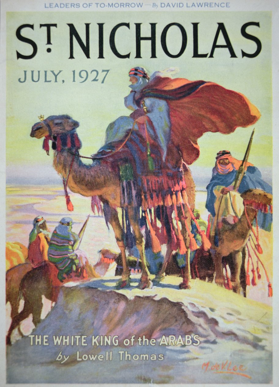 Omslag van St. Nicholas magazine, juli 1927 door American School