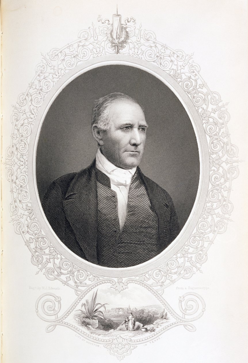Generaal Samuel Houston, uit 