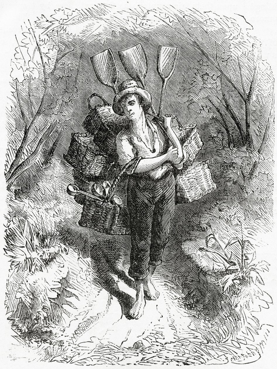 Naar de Winkel, illustratie voor een verhaal, Een Gemeenschap van Verschoppelingen, uit Appletons Journal, 23 maart 1872 door American School