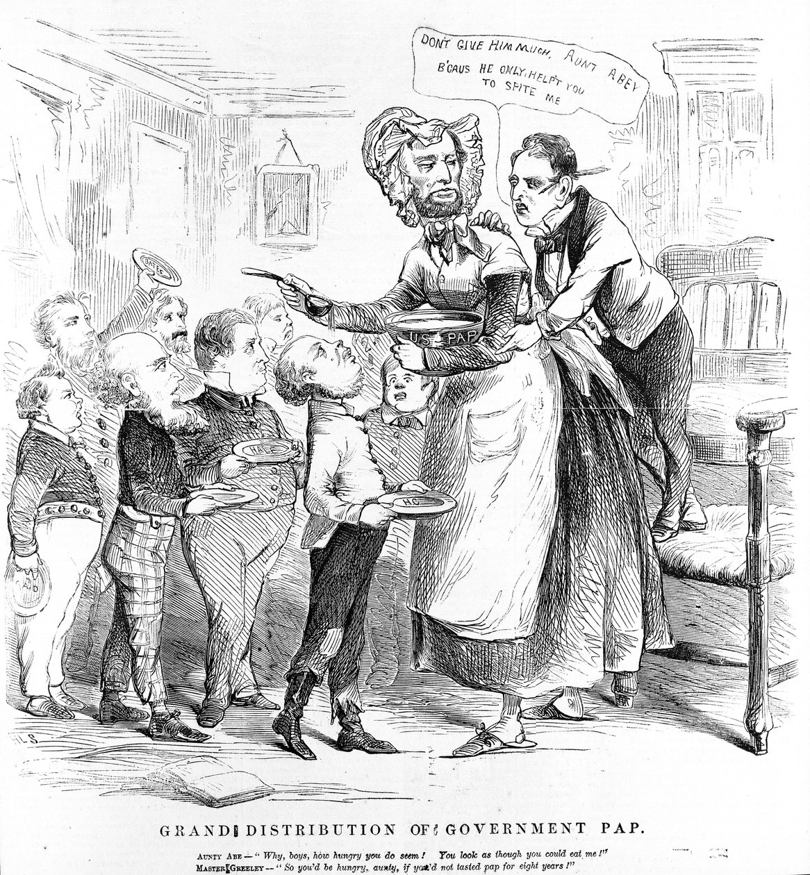 Grote verdeling van overheids PAP, uit de Humors of War door American School