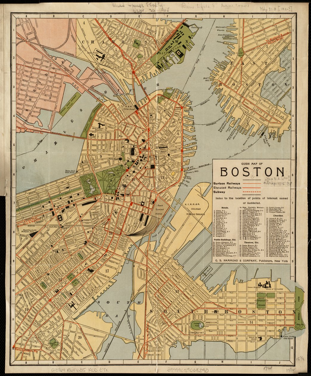 Gidskaart van Boston door American School