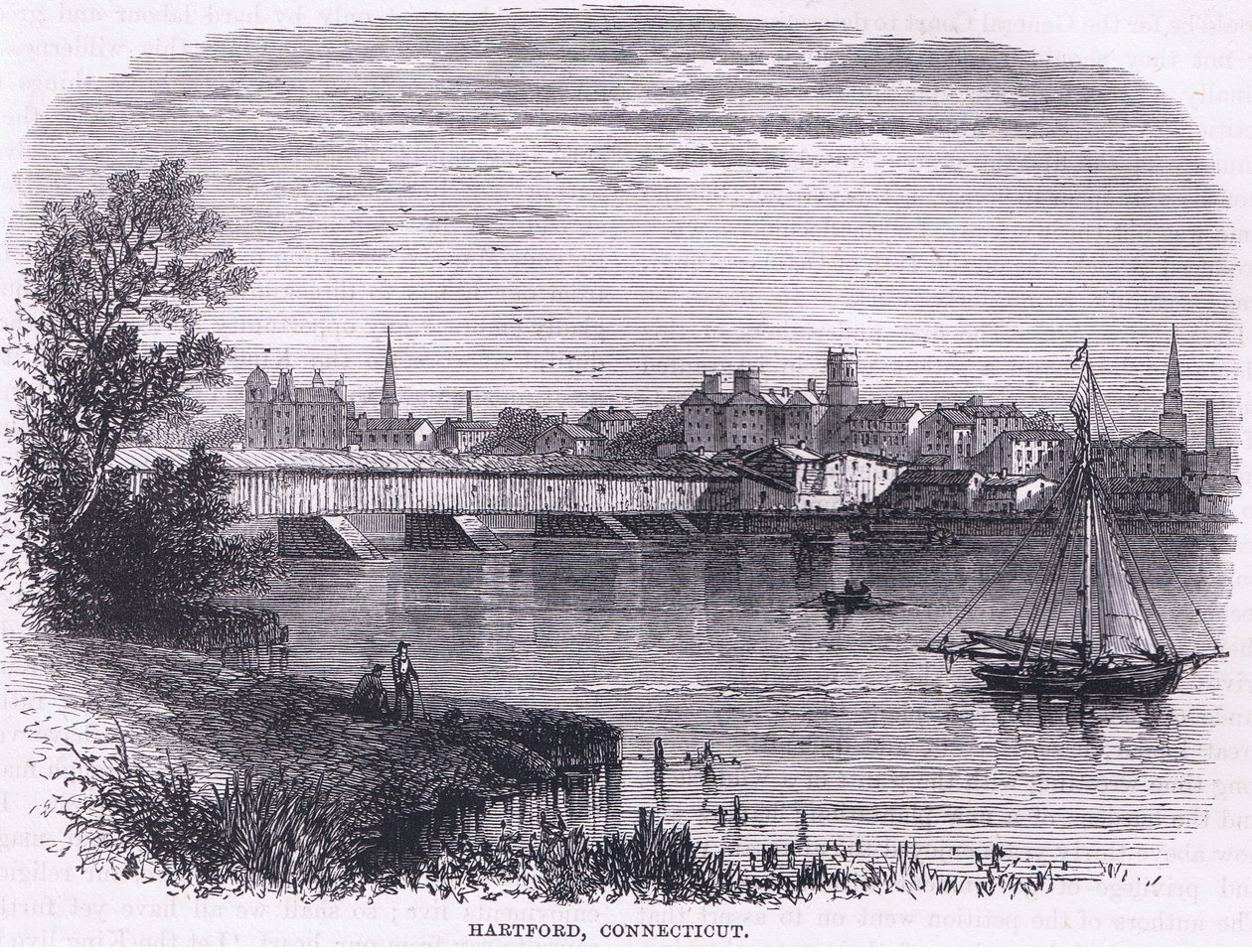 Hartford, Connecticut (1664), illustratie uit Cassell