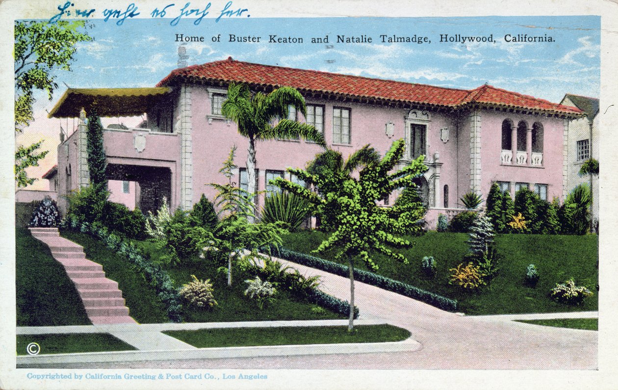 Huis van Buster Keaton en Natalie Talmadge in Hollywood, 1930 door American School