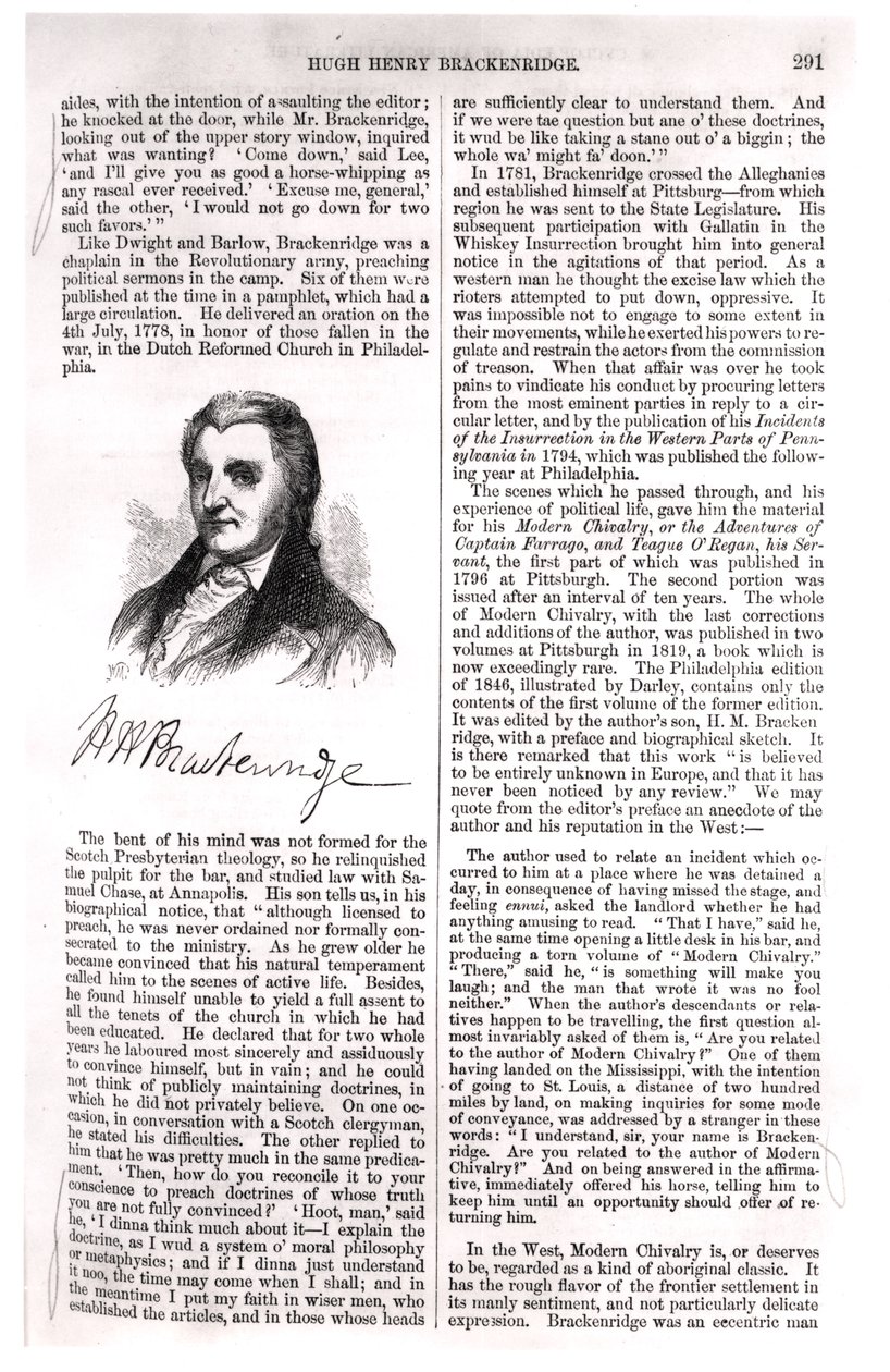 Hugh Henry Brackenridge (1748-1816) uit 