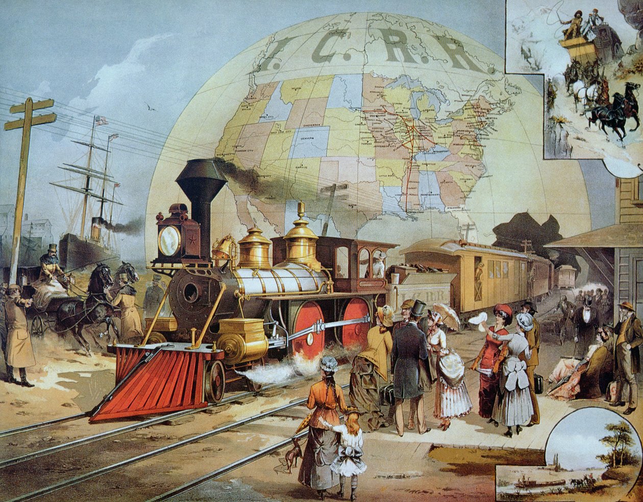 Illinois Central Railroad, c.1886 door American School