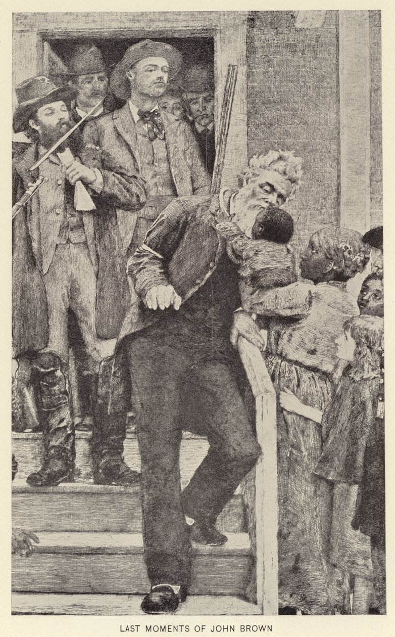 Laatste momenten van John Brown (litho) door American School