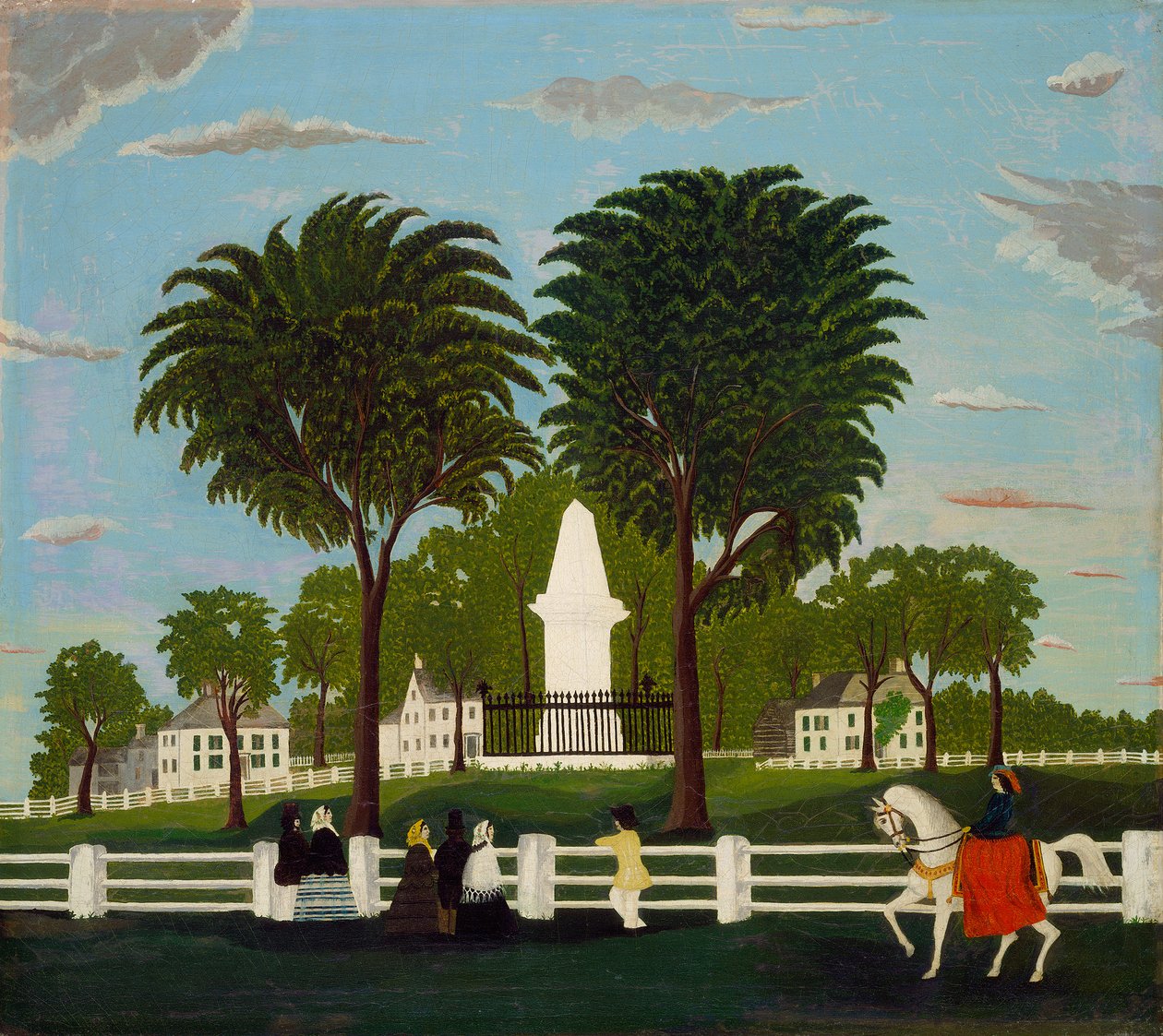 Lexington Battle Monument, ca. 1830 door American School
