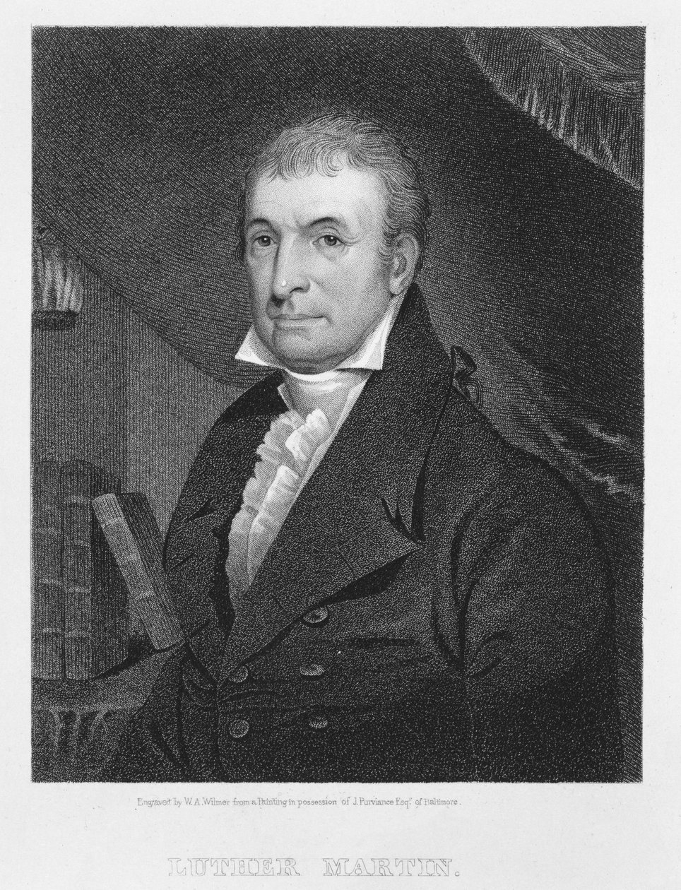 Luther Martin, gegraveerd door William A. Wilmer (ca.1820-55) door American School