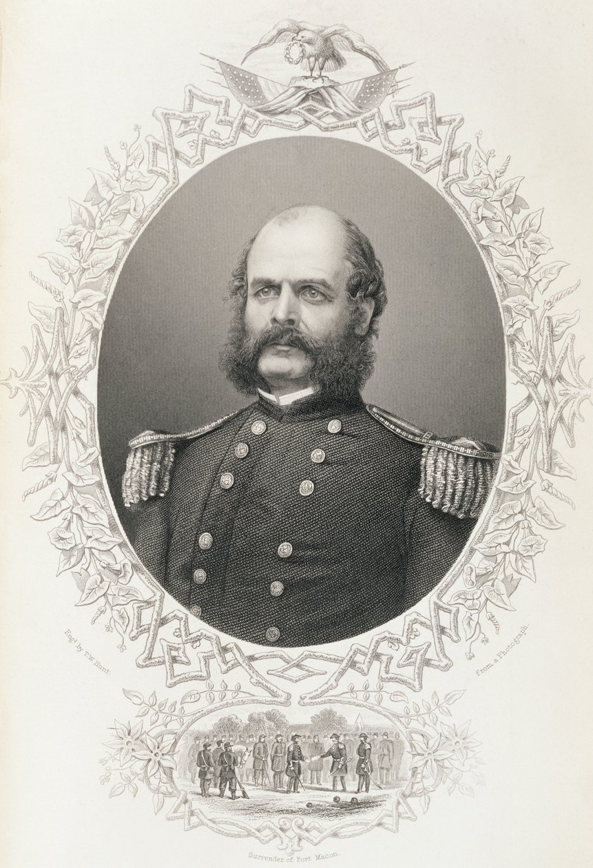 Generaal-majoor Ambrose Everett Burnside, uit 