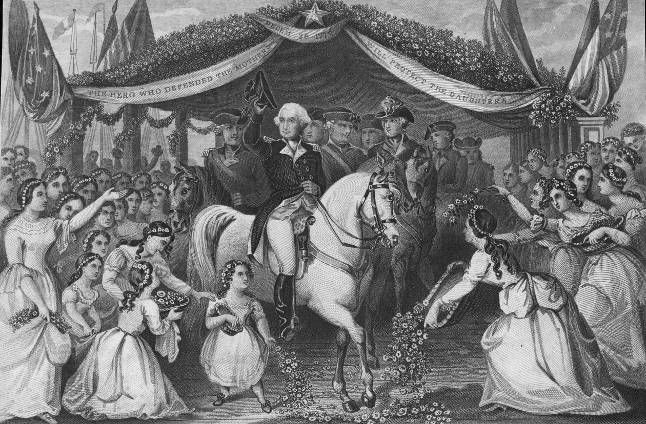 Generaal-majoor George B. McClellan, pub. 1861 (gravure) door American School