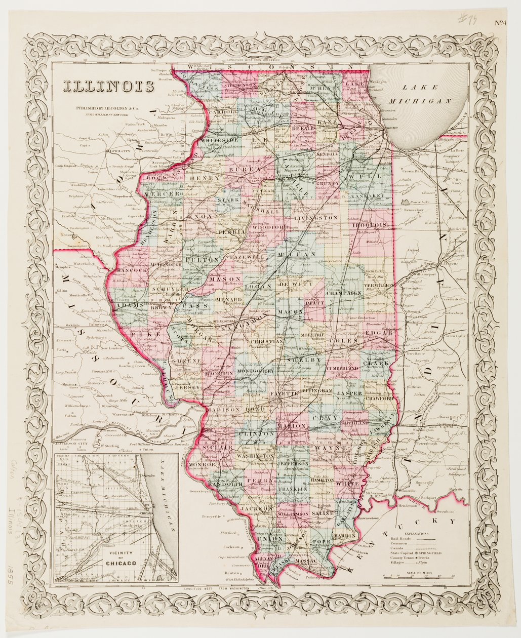 Kaart van Illinois door American School