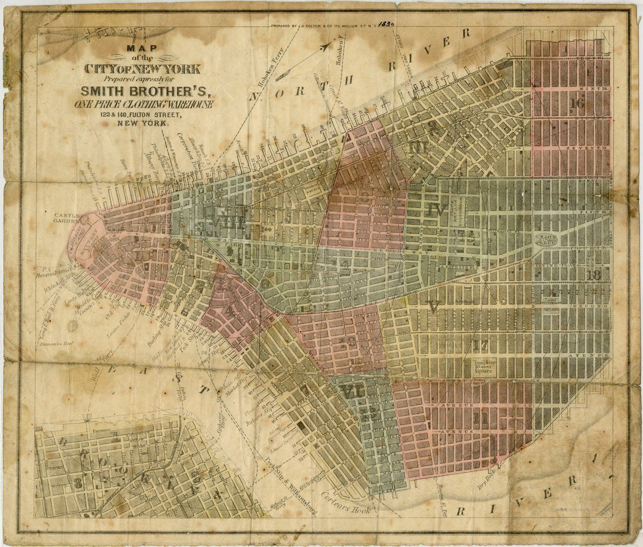 Kaart van de stad New York: speciaal voorbereid voor Smith Brother