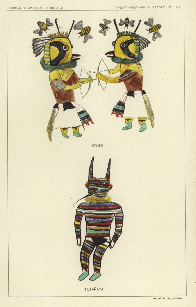 Momo, Tetanaya (kleurenlitho) door American School