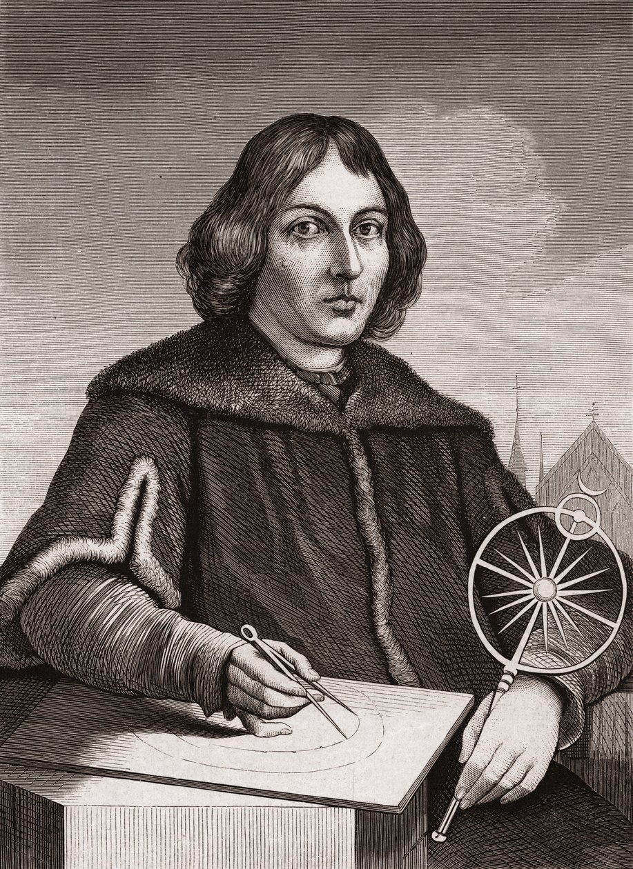 Nicolaus Copernicus, c.1850 (gravure) door American School