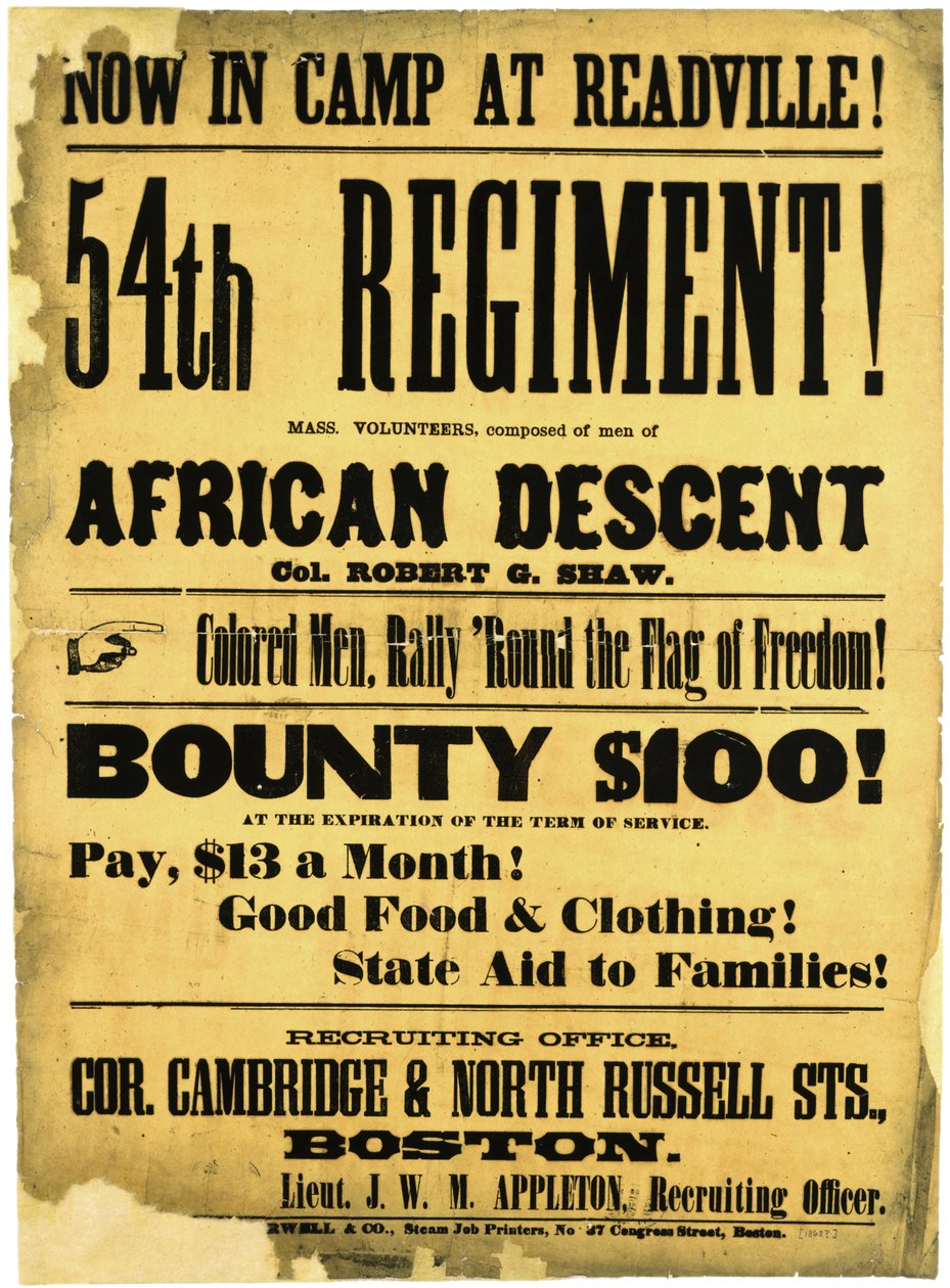 Nu in kamp in Readville! 54e Regiment!, ca. 1863 door American School