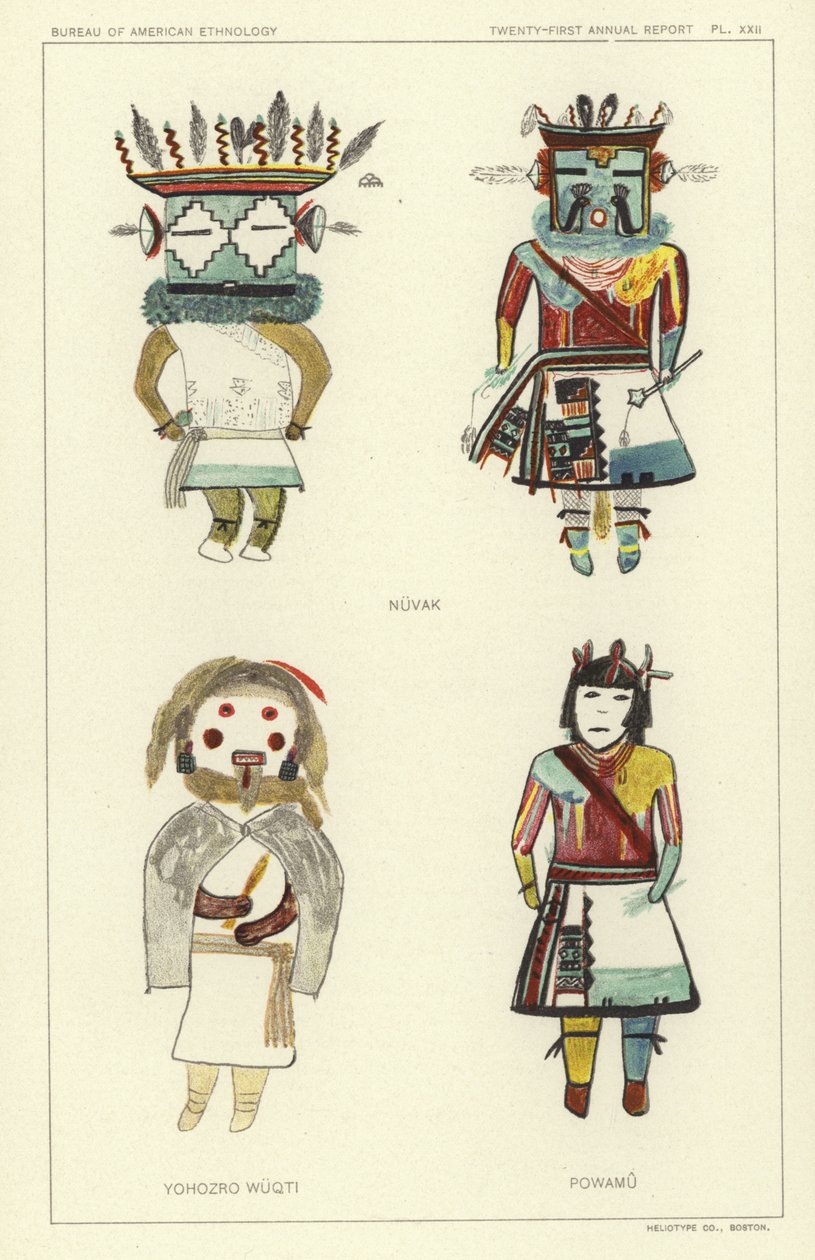 Nuvak, Yohozro Wuqti, Powamu (kleurenlitho) door American School