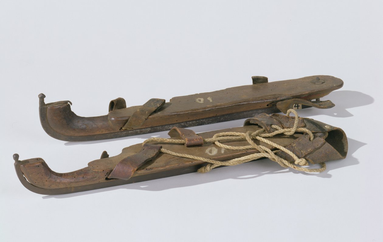 Paar Schaatsen, 1825-75 door American School