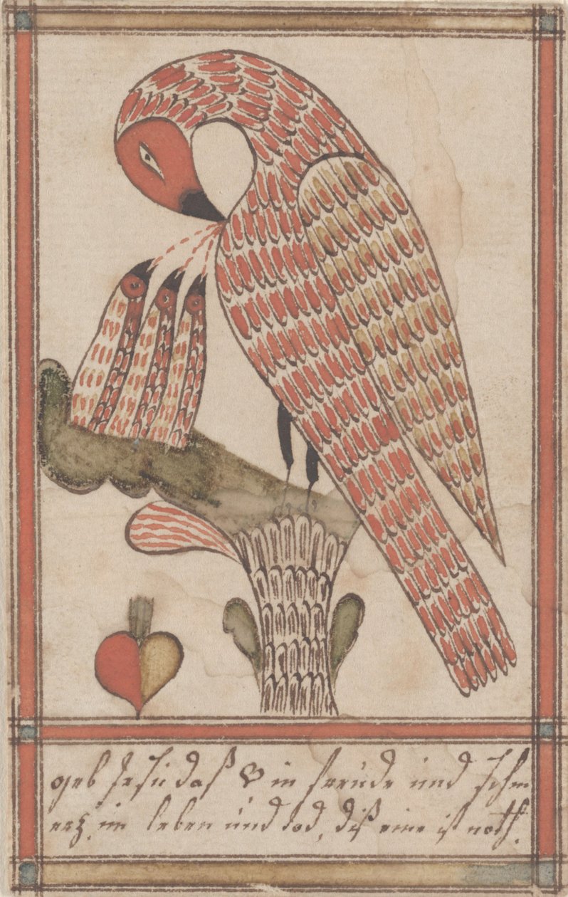 Pelikaan in zijn vroomheid, ca.1800 door American School