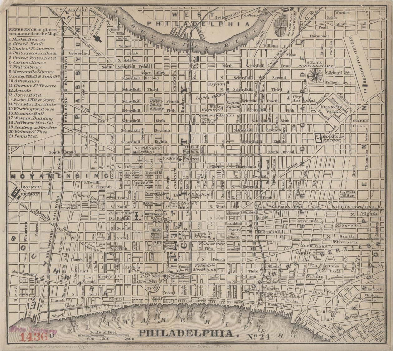 Philadelphia, 1848 door American School