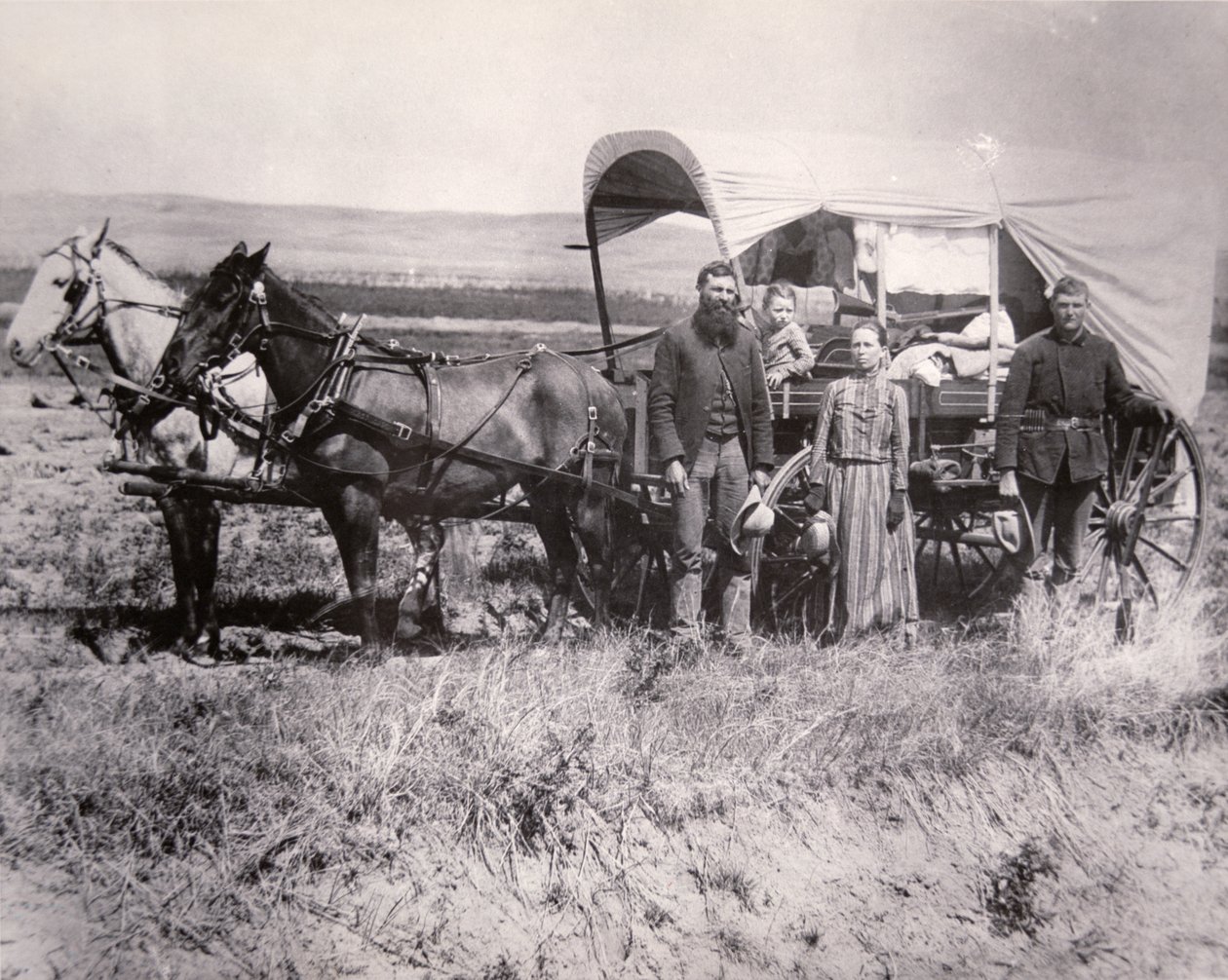 Pioniersfamilie in de Loup Valley, Nebraska door American School