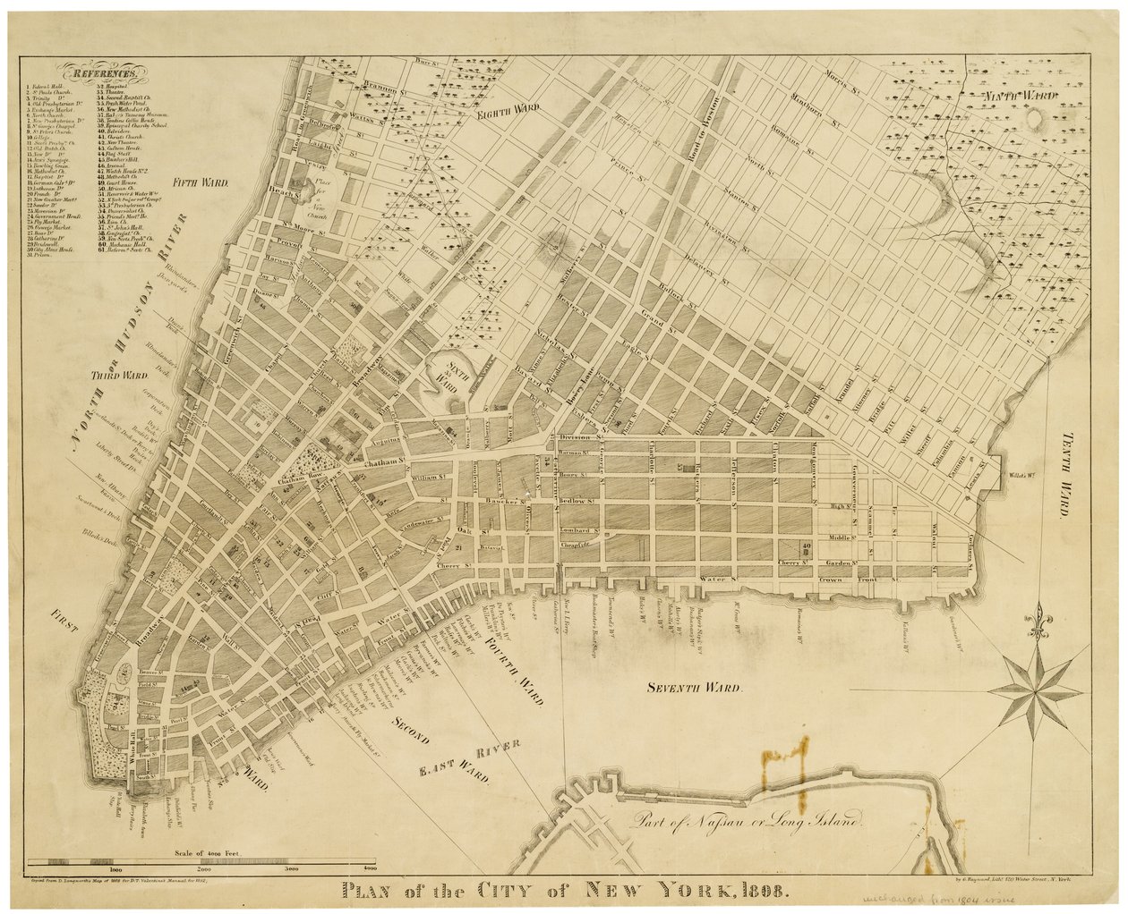 Plan van de Stad New York door American School