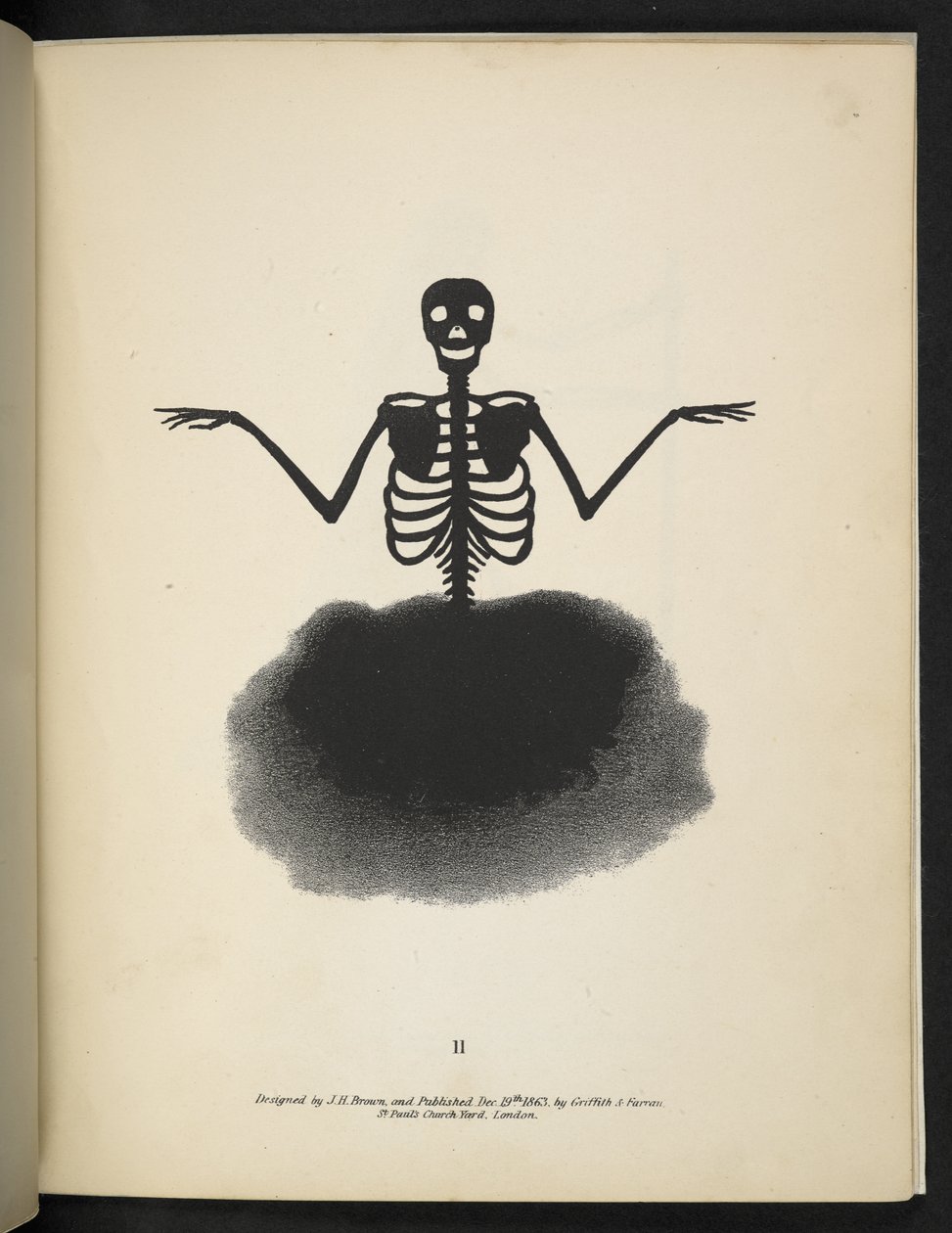Een skeletfiguur, uit 