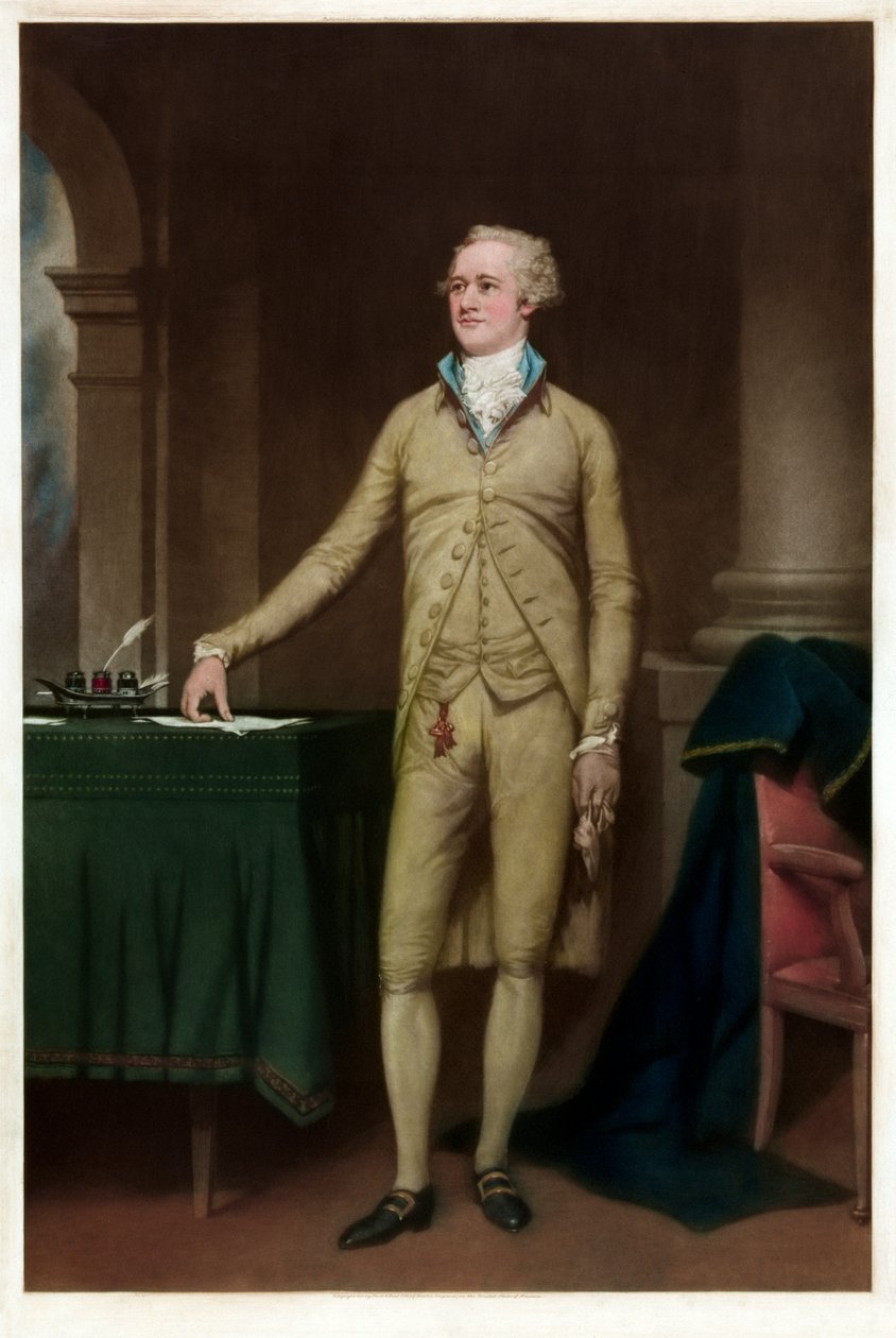 Portret van Alexander Hamilton door American School