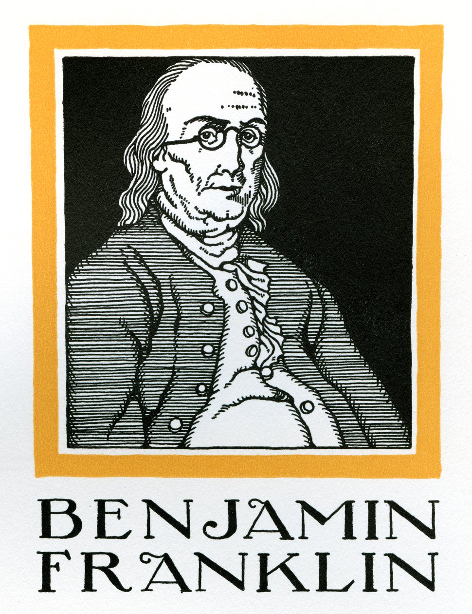 Portret van Benjamin Franklin door American School