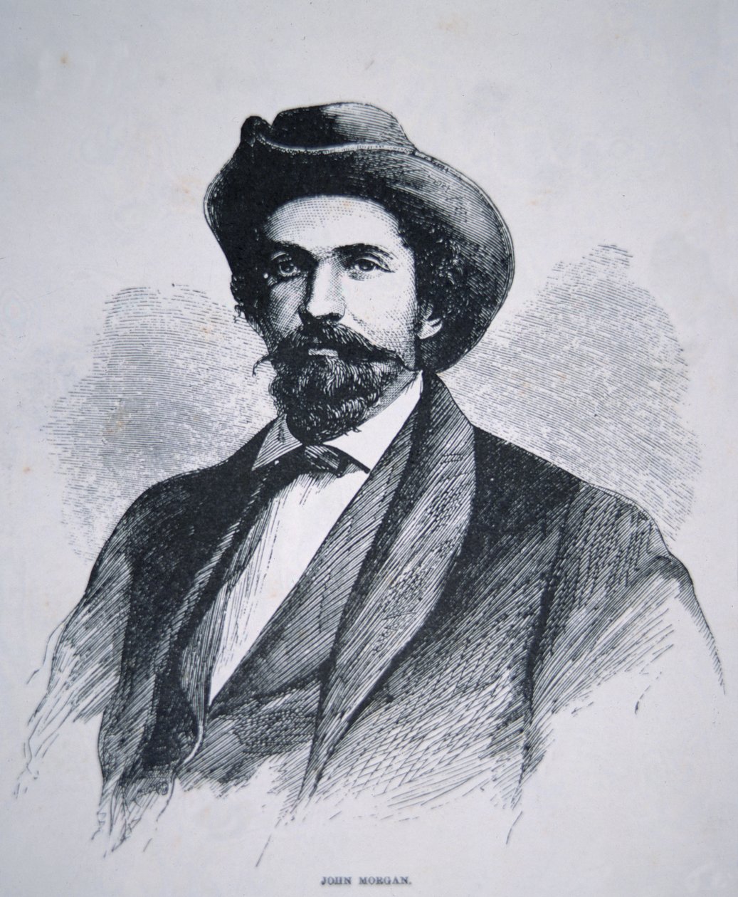 Portret van John Hunt Morgan (1825-64) door American School