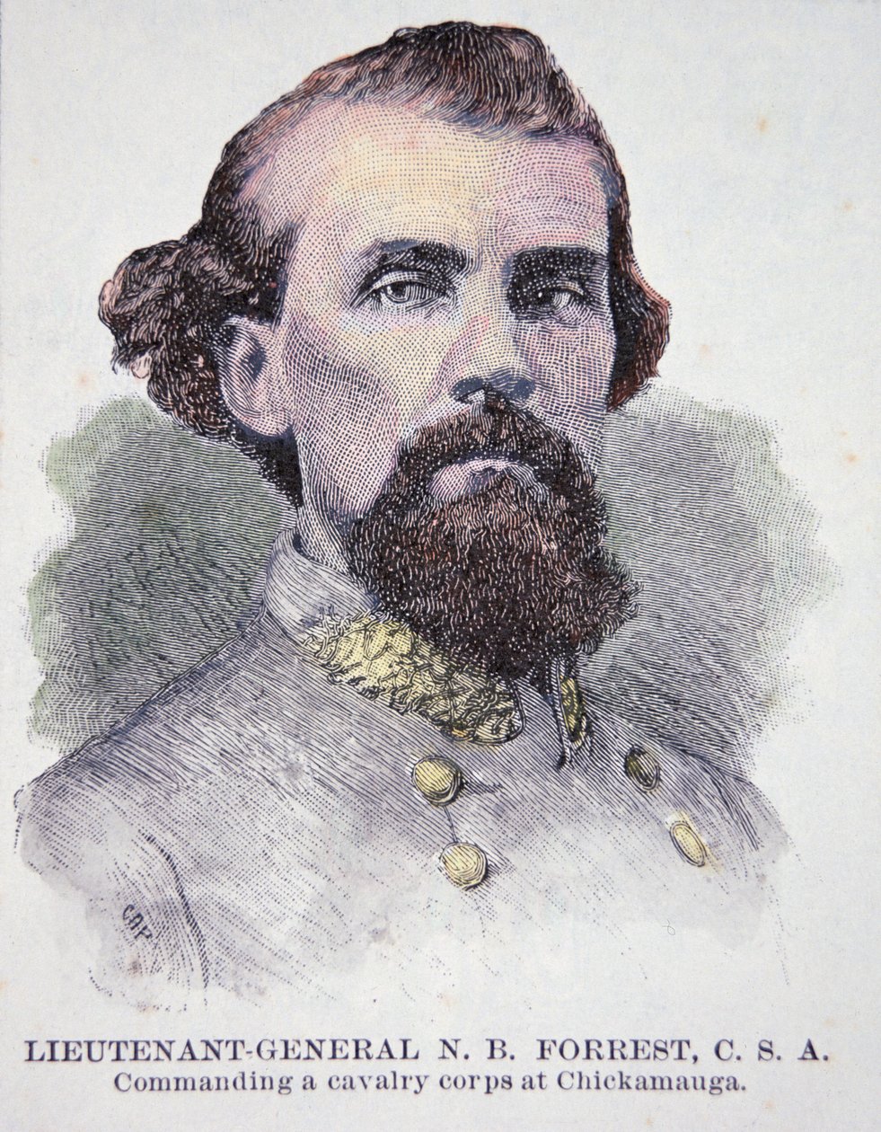 Portret van Luitenant-generaal Nathan B. Forrest (1821-77) door American School