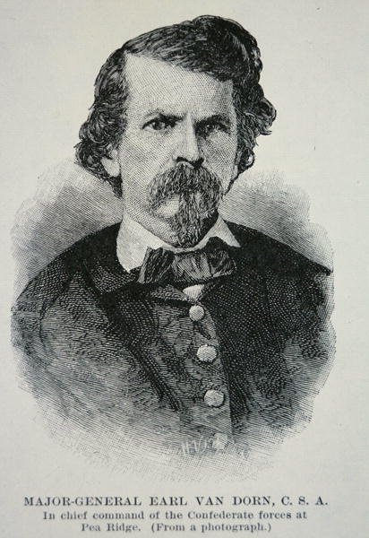 Portret van Generaal-majoor Earl Van Dorn door American School