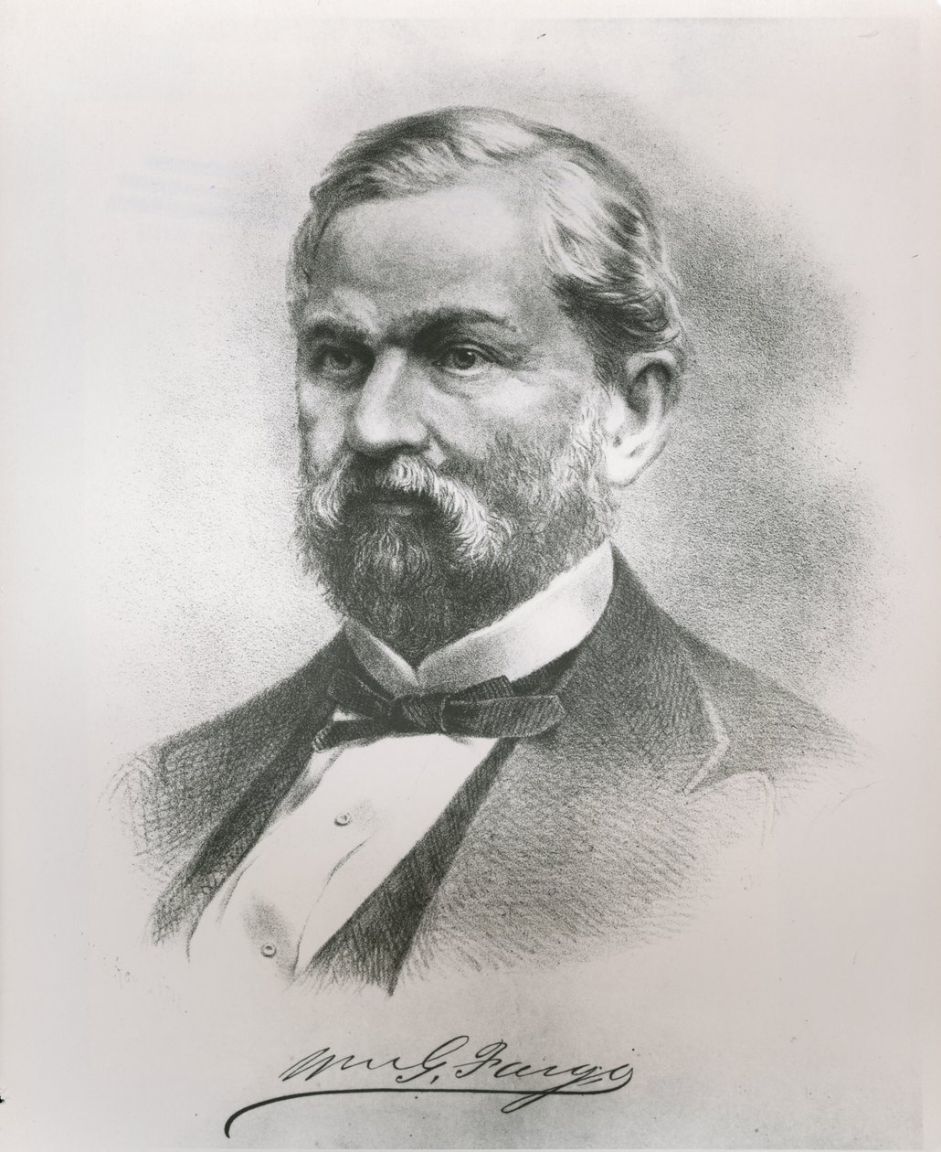 Portret van William George Fargo (1818-81) mede-oprichter van Wells Fargo & Co. door American School