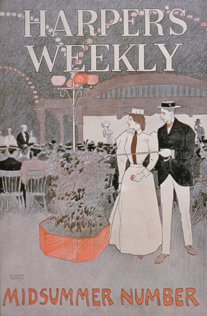 Poster voor Harpers Weekly, Midsummer Number door American School