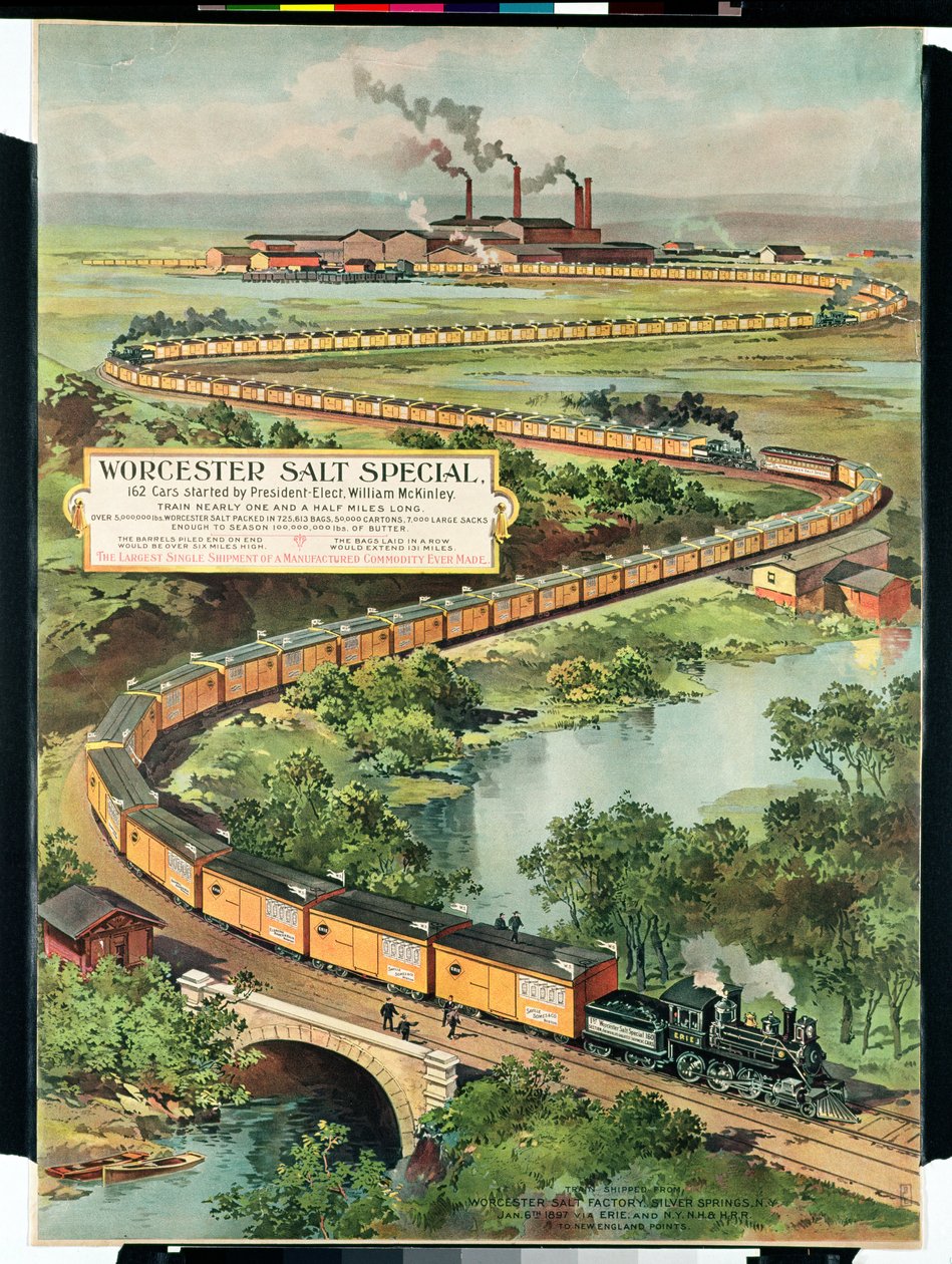 Poster die de Worcester Salt Special adverteert, 162 auto