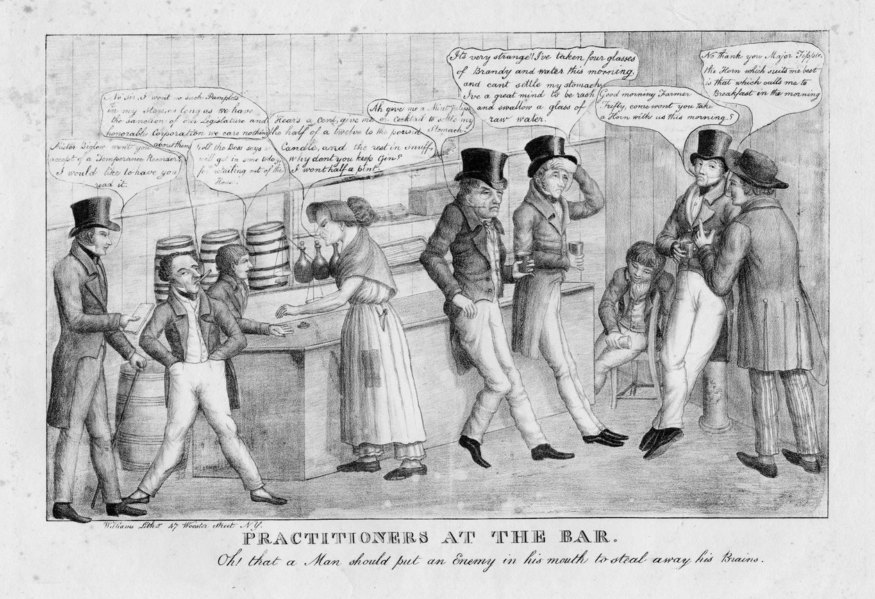 Praktiserende advocaten, ca. 1834 door American School