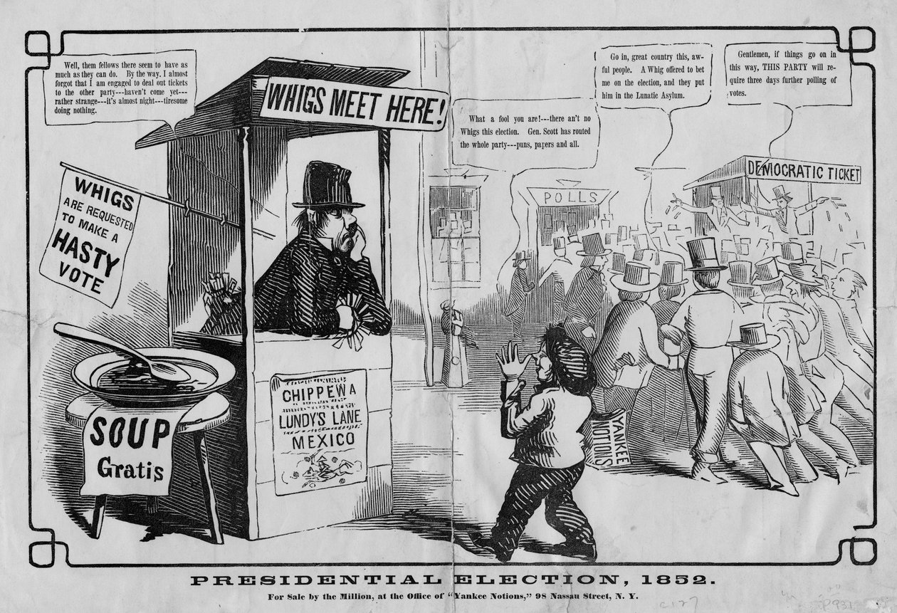 Presidentsverkiezing, 1852 door American School
