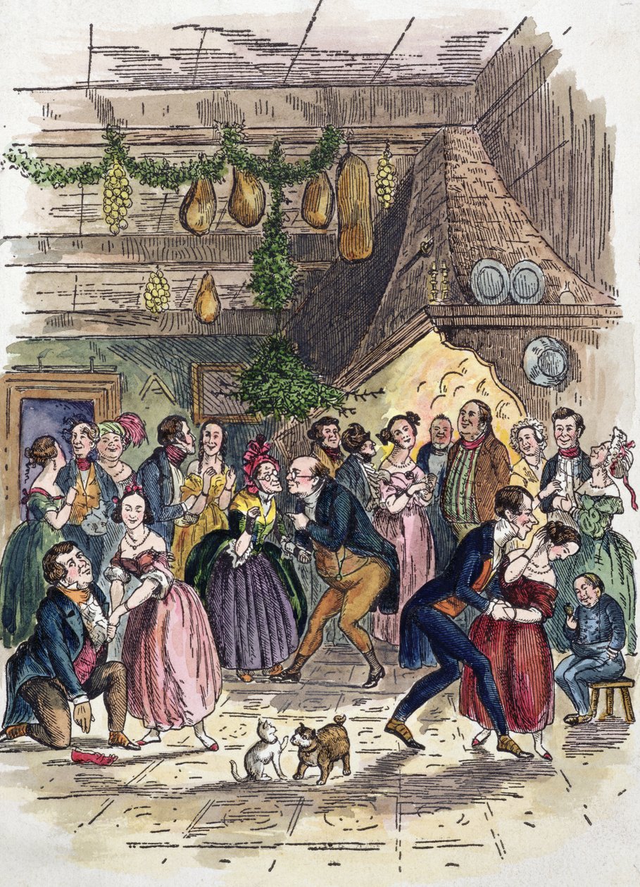 Scène uit A Christmas Carol, door Charles Dickens door American School