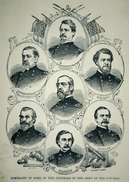 Zeven portretten van generaals van het Union Army of the Potomac door American School