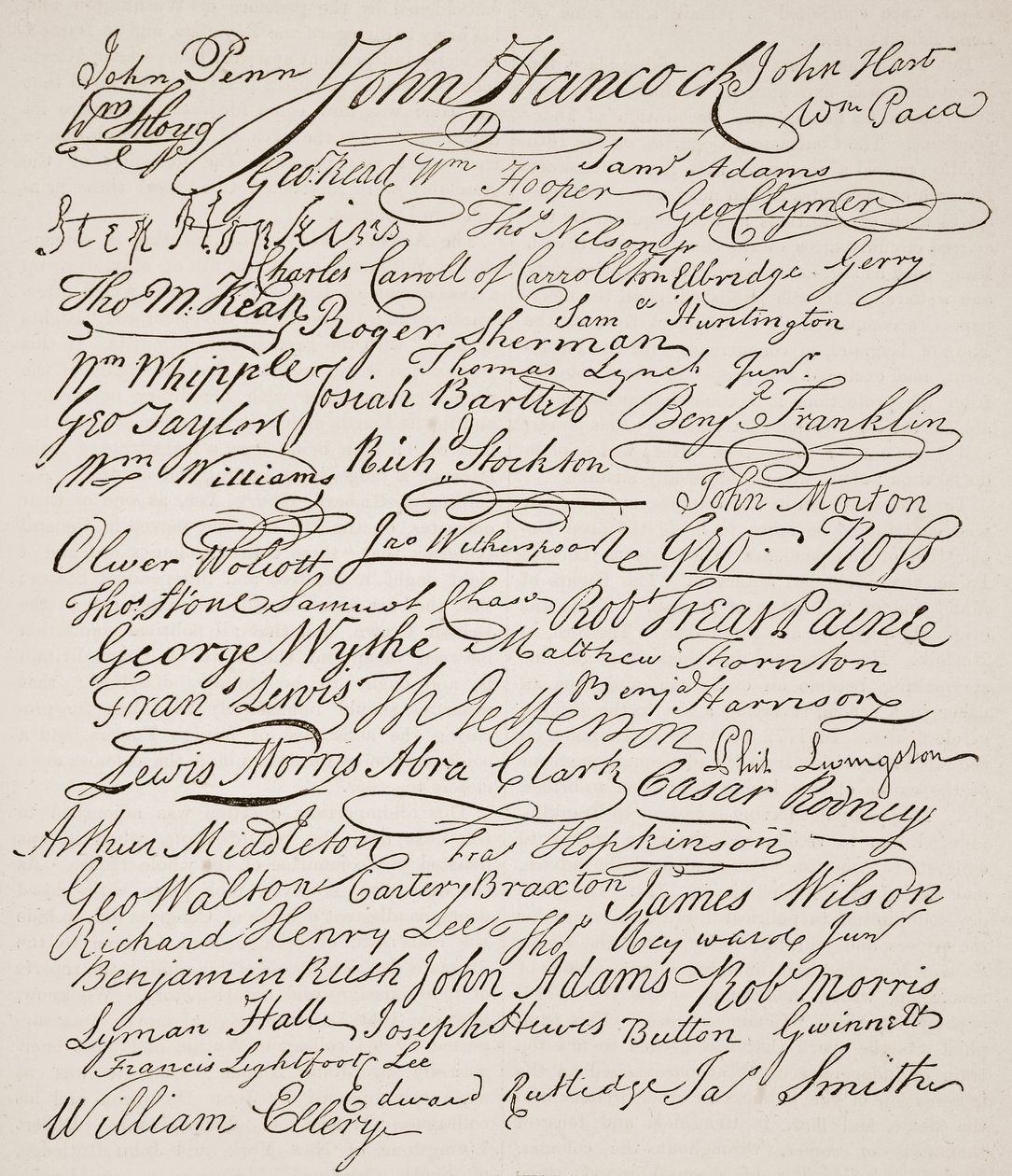 Handtekeningen onder de Onafhankelijkheidsverklaring, 1776, illustratie uit Cassells Geïllustreerde Geschiedenis van Engeland door American School