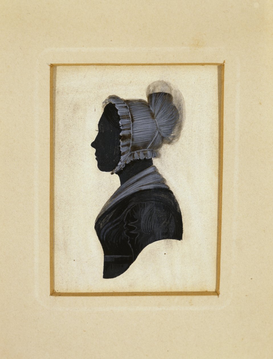 Silhouet van een Dame, ca. 1830-1840 door American School