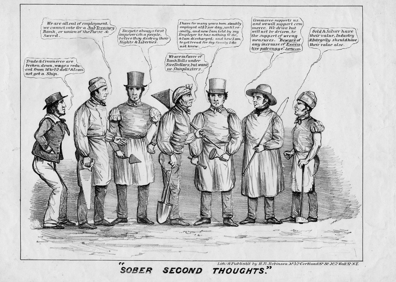 Nuchtere tweede gedachten, uitgegeven door H R Robinson, New York, 1839 door American School
