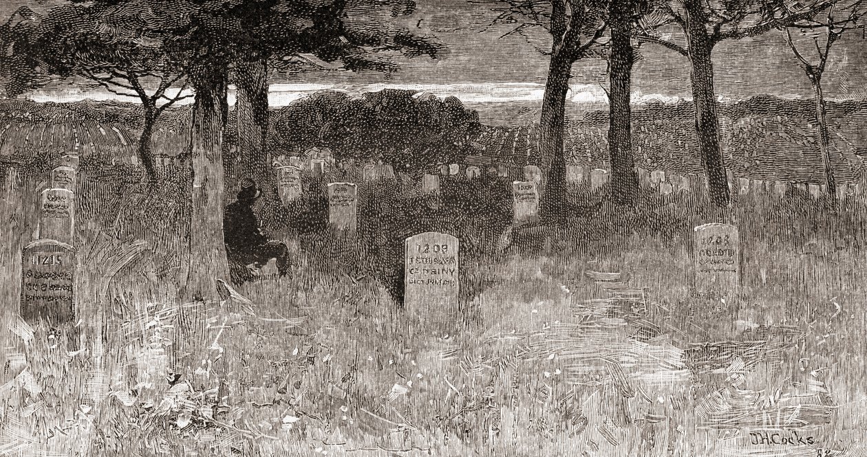Soldatengraven op Arlington National Cemetery, Arlington County, Virginia, in de 19e eeuw, uit 