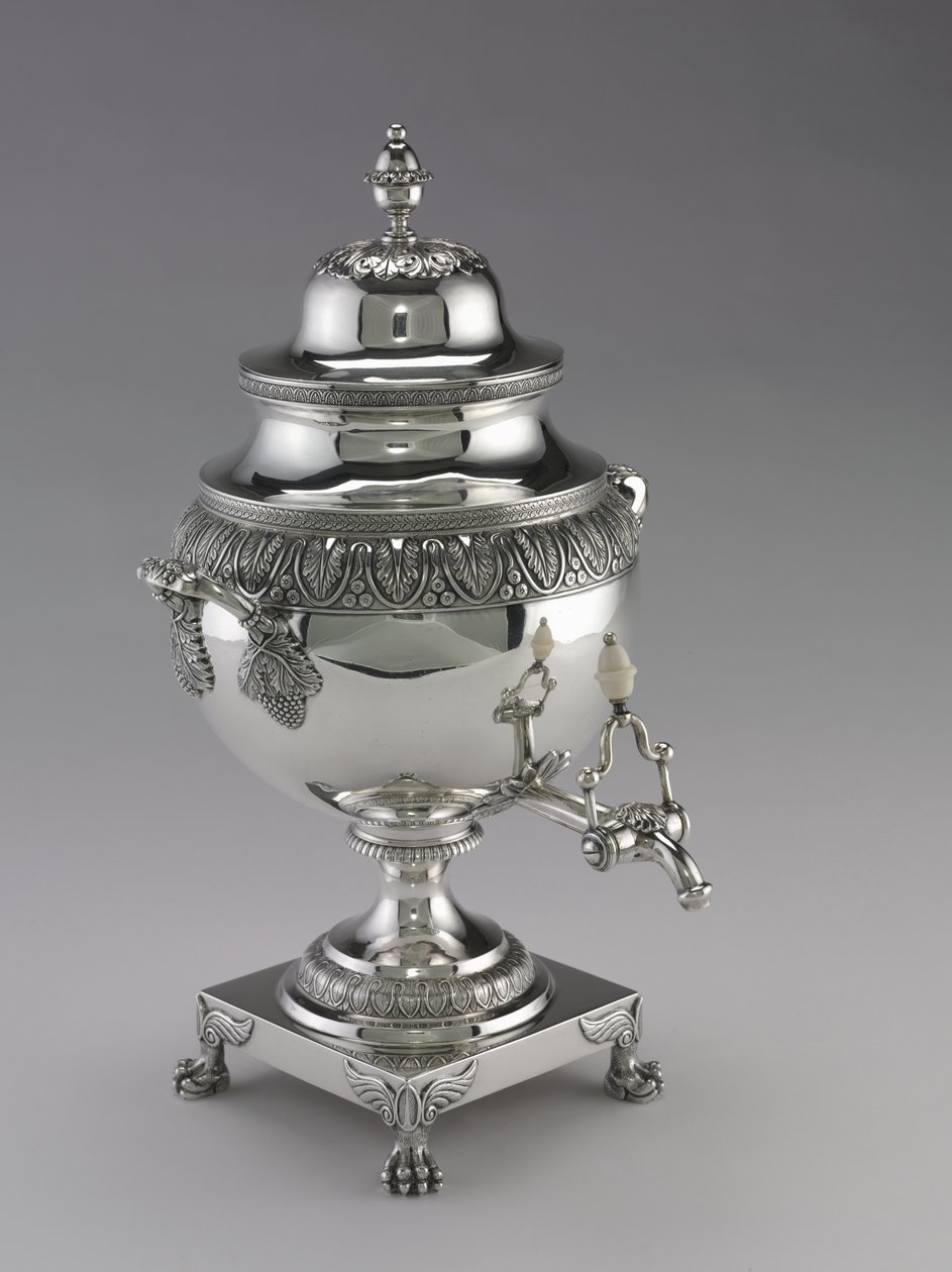 Thee-urn, vervaardigd door Harvey Lewis, 1811-25 door American School
