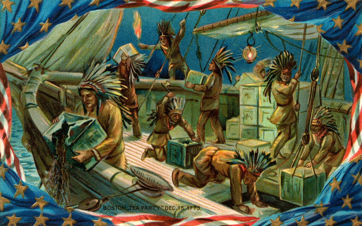 De Boston Tea Party door American School