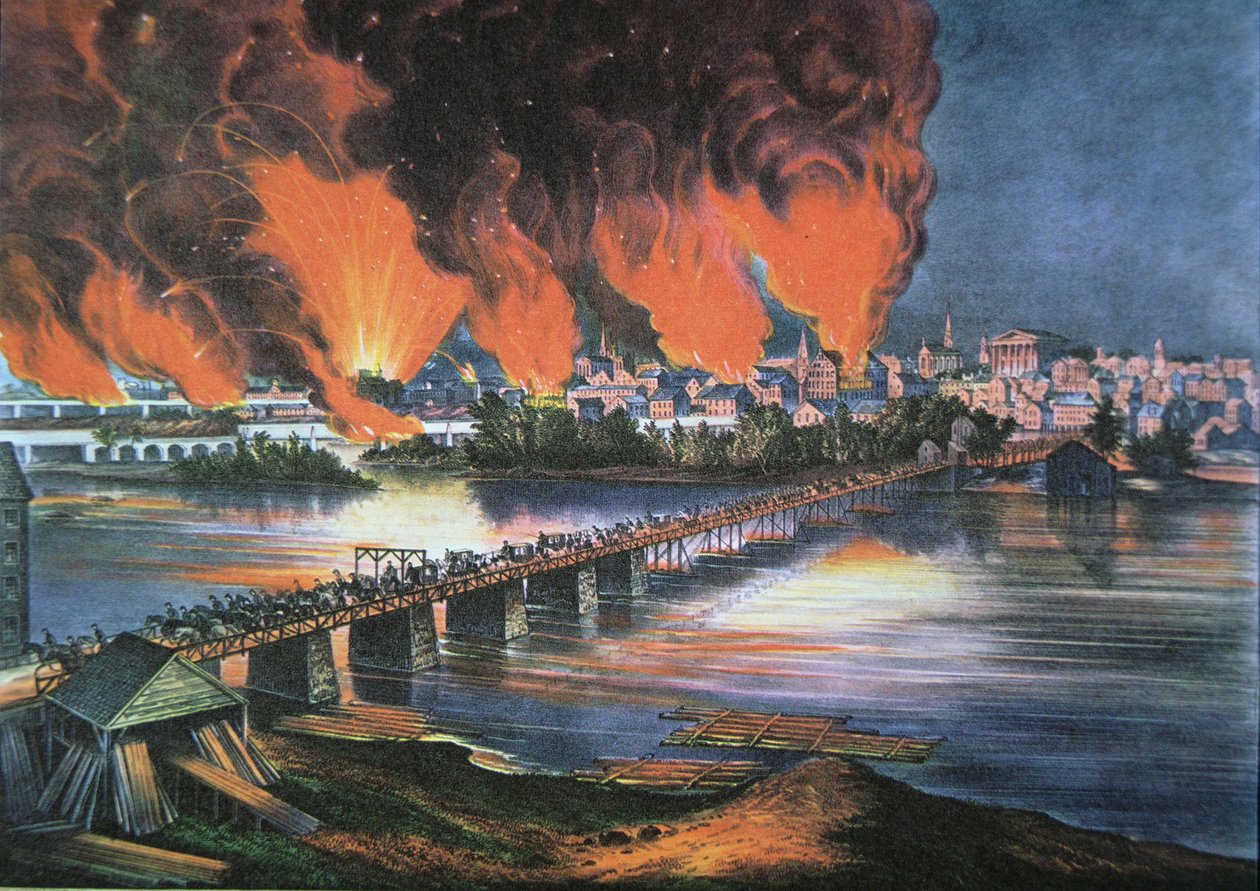 De val van Richmond, Virginia, in de nacht van 2 april 1865 door American School