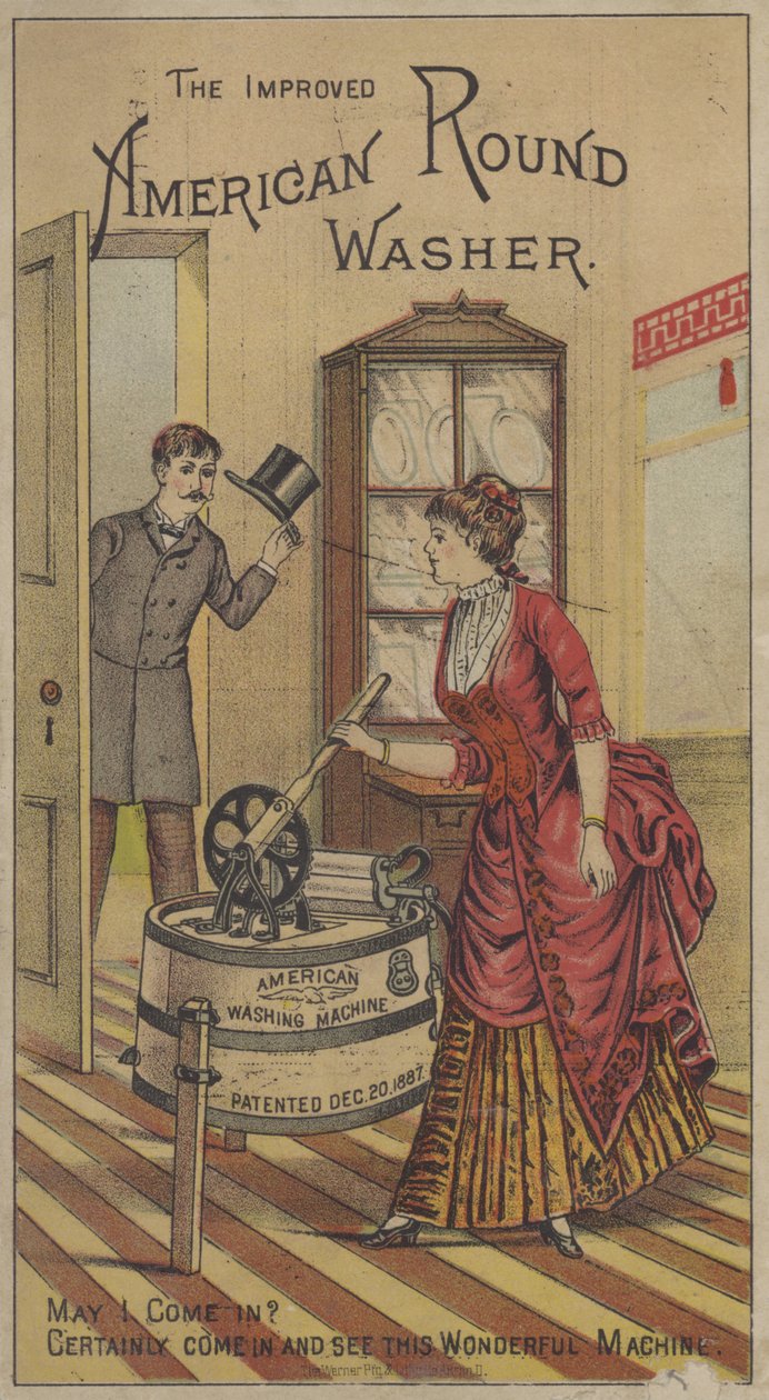 De verbeterde Amerikaanse ronde wasmachine (chromolitho) door American School