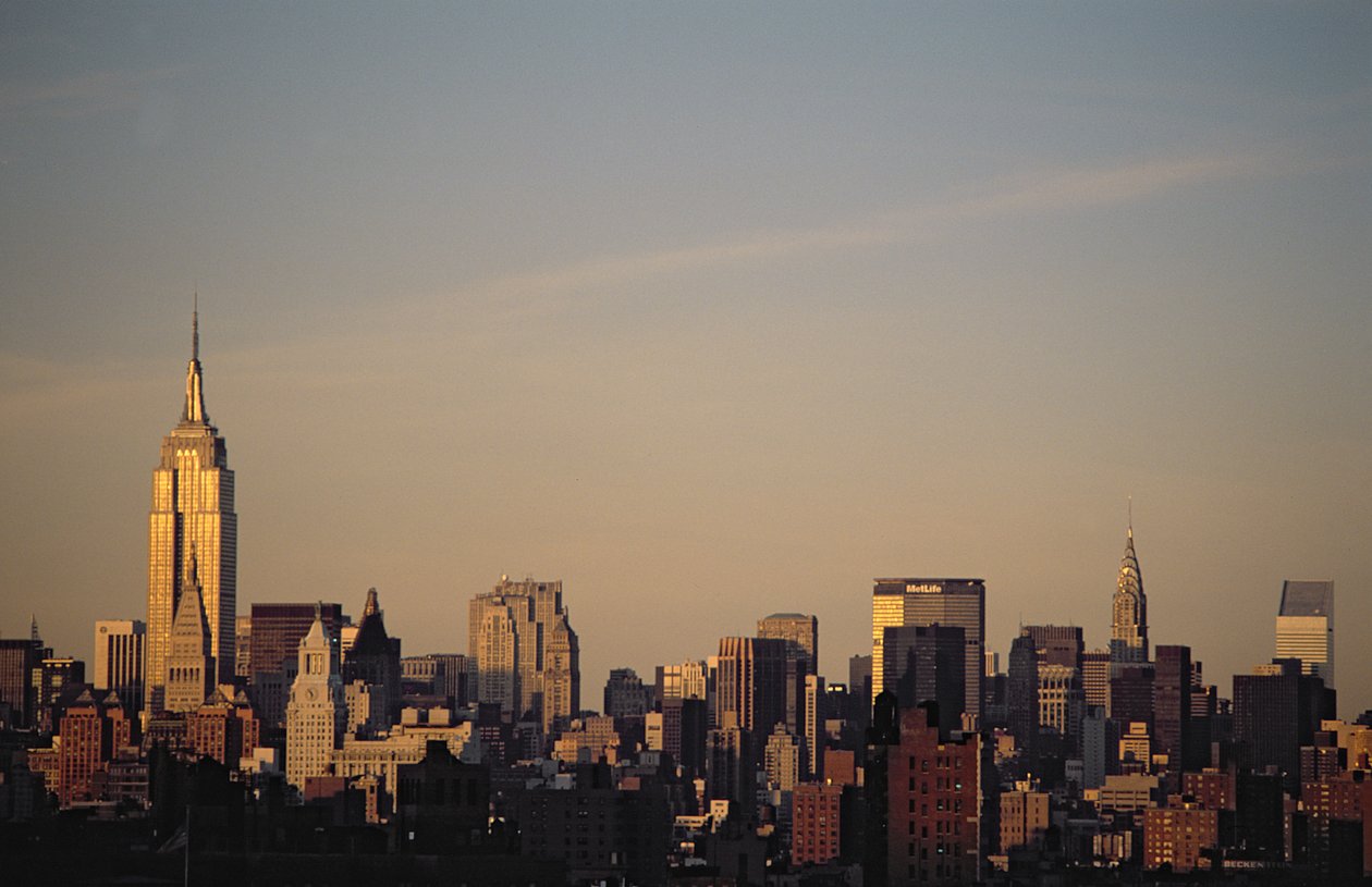 De Skyline van Manhattan door American School