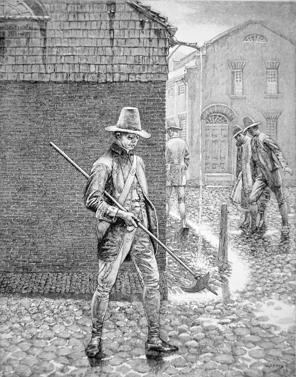 De New Yorkse politieagent van 1693 door American School