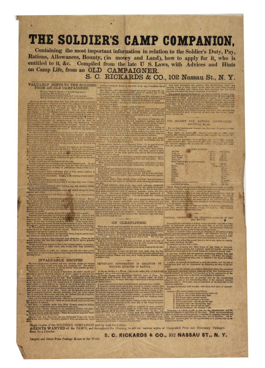 De soldatenkampgenoot, ca. 1861-1865 door American School