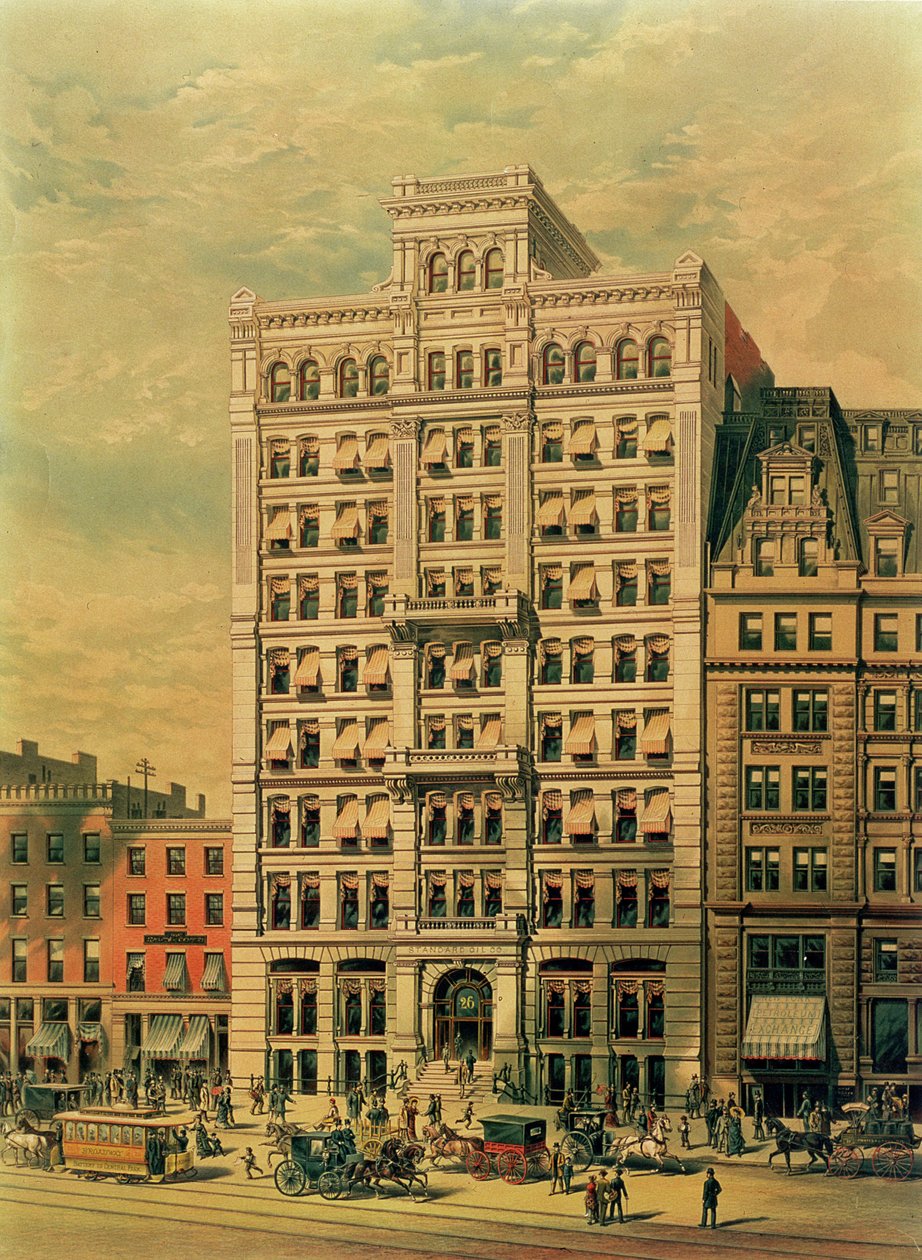 Het Standard Oil Company-gebouw, 26 Broadway, New York, uitgegeven door Root and Tinker, 1886 door American School